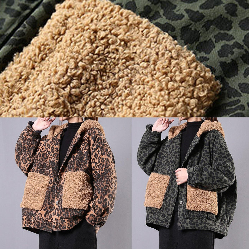 Chocolate Fine Coats Outfits Hooded Patchwork Outwear