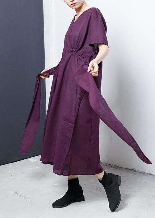 Cotton Tunics Fine Lacing and Drawstring Color Dress
