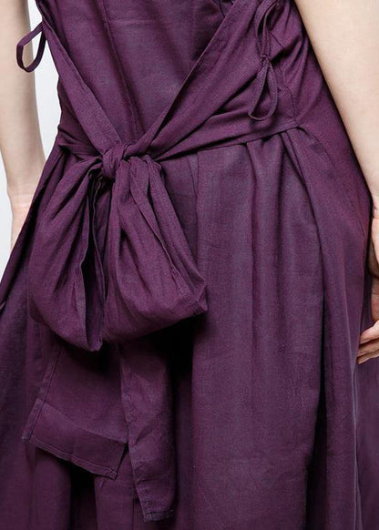 Cotton Tunics Fine Lacing and Drawstring Color Dress