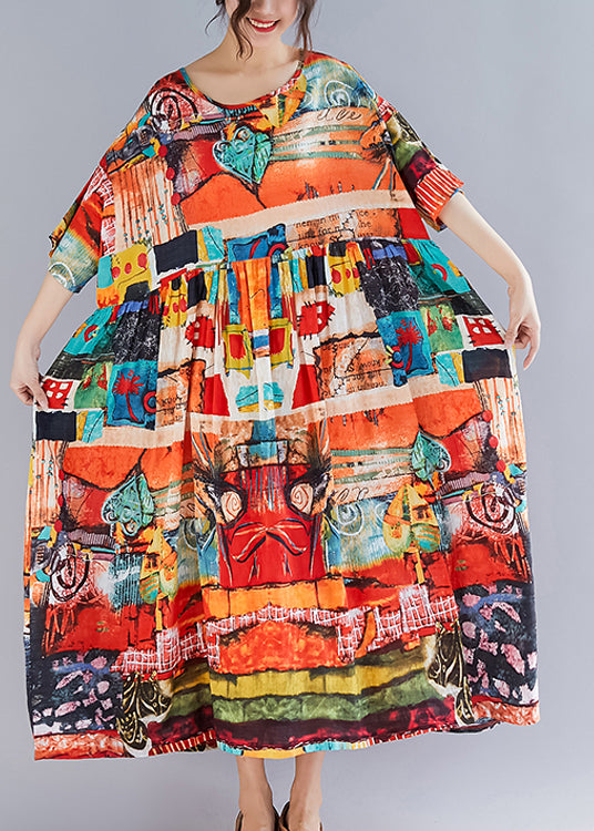 Cotton Dresses Soft Surroundings Outfits O Neck Half Sleeve Dresses Summer Dress