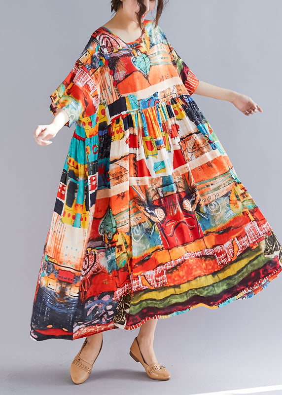 Cotton Dresses Soft Surroundings Outfits O Neck Half Sleeve Dresses Summer Dress