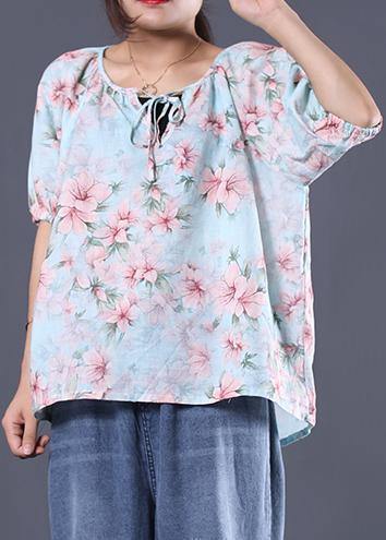 Cotton Linen Tops Blouses Design V Neck Summer Shirt