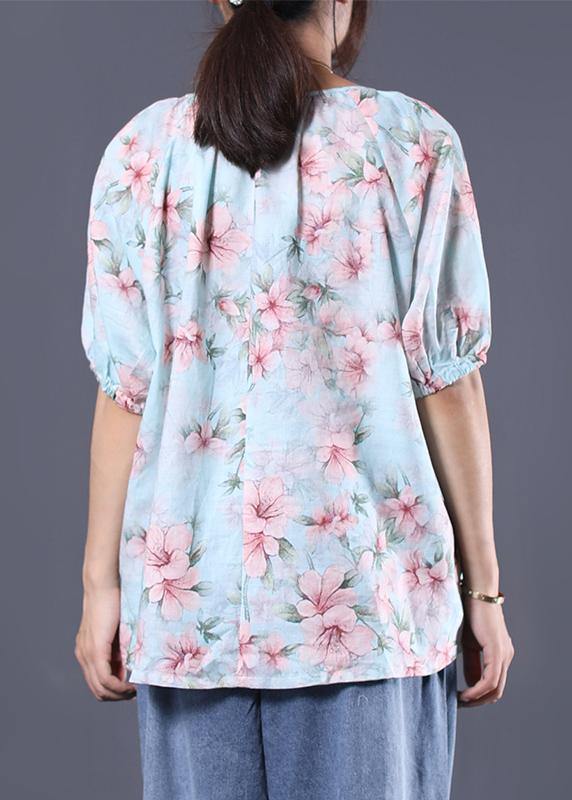 Cotton Linen Tops Blouses Design V Neck Summer Shirt