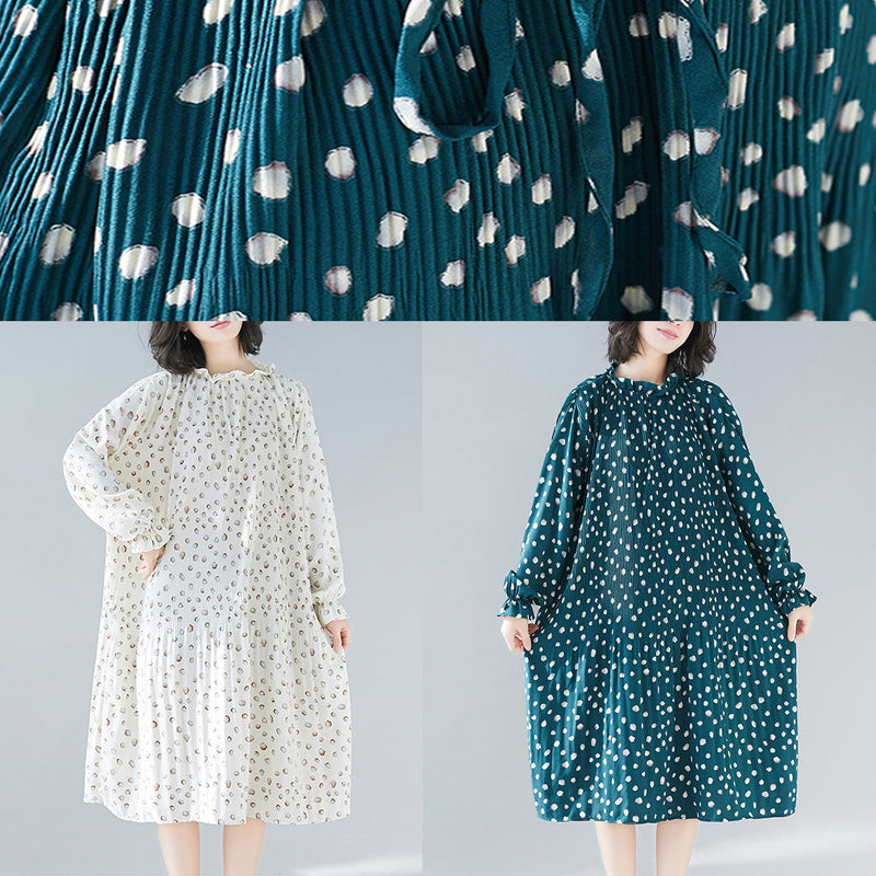 Green Chiffon Kaftans Fabrics Cinched a Line Summer Dress