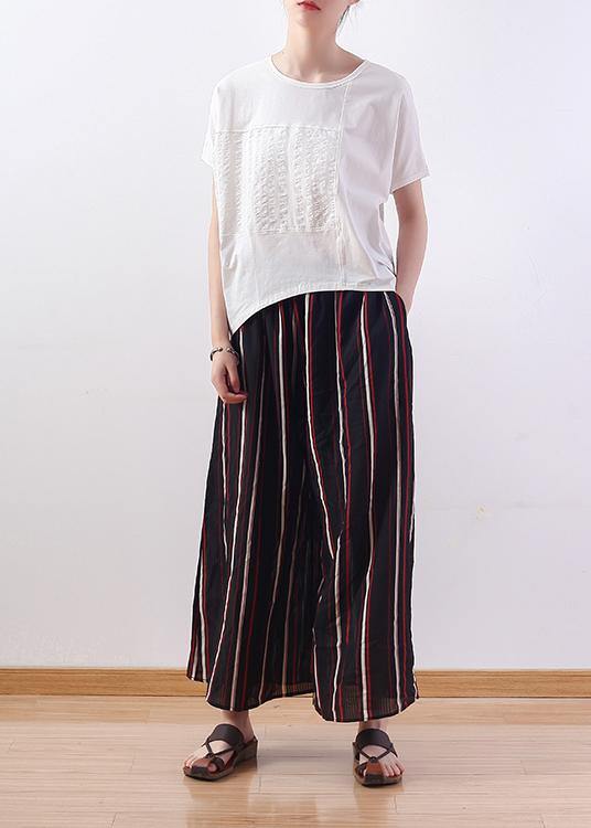 O Neck Batwing Sleeve Cotton Clothes for Cotton White Tops