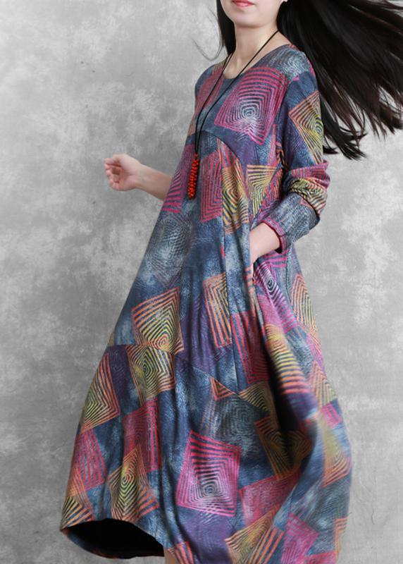 O Neck Asymmetric Cotton Clothes Runway a Line Dress