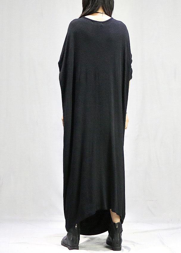 O Neck Long Sleeve Tunics Black Traveling Dress Fall