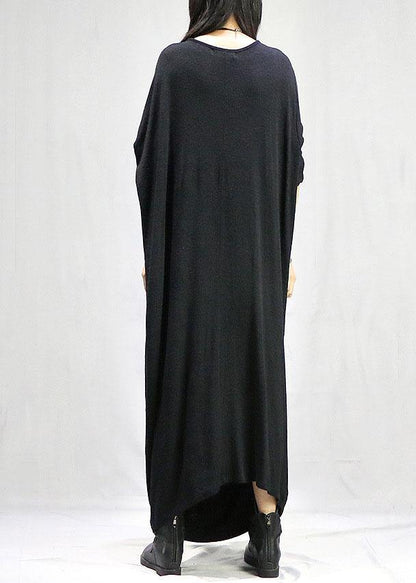 O Neck Long Sleeve Tunics Black Traveling Dress Fall