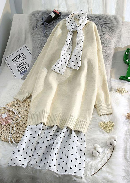 O Neck Patchwork Sweater Outfits Blue Fuzzy Sweater Dresses