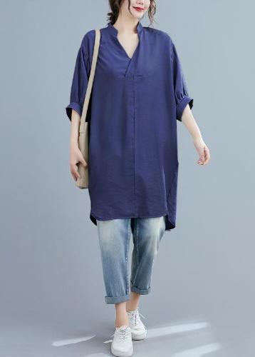 Pink Clothes V Neck Lantern Sleeve Art Summer Top