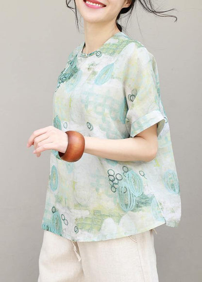 Prints Chiffon Clothes for Button Chiffon Summer Blouse