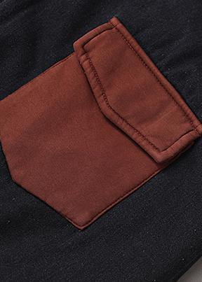 Two Pockets Fine Winter Coats Red Hooded Baggy Coat