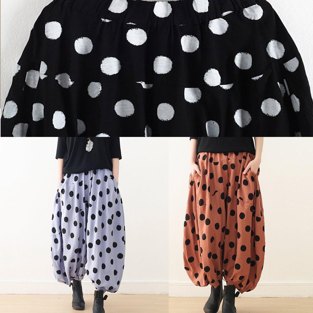 Wide Leg Pants Cotton Tunic Pattern Fun Ideas Black Dotted Knee Pants Spring
