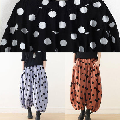 Wide Leg Pants Cotton Tunic Pattern Fun Ideas Black Dotted Knee Pants Spring