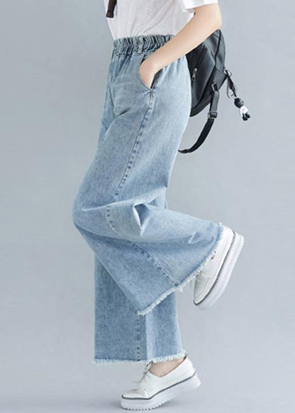 Elastic Waist Wide Leg Pants