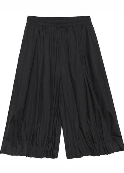 Baggy Pleated Wide Leg Pants High Waist Black Pants
