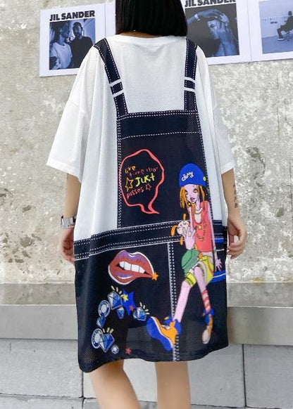 Summer Loose Mid-length Printed Ming Dress