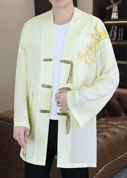 Yellow Print Button Upf 50+ Jackets Summer