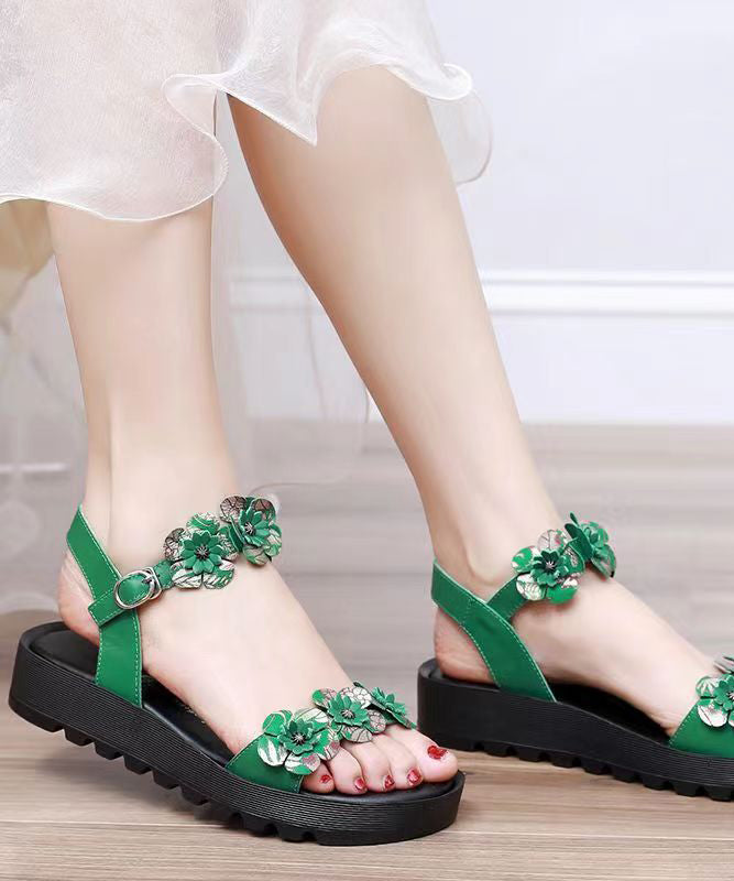 Yellow Sandals Platform Faux Leather Splicing Soolinen Shoes-20251
