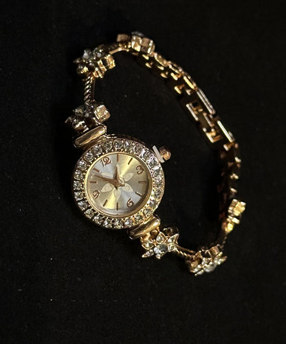 Original Design Gold Metal Alloy Zircon Watches