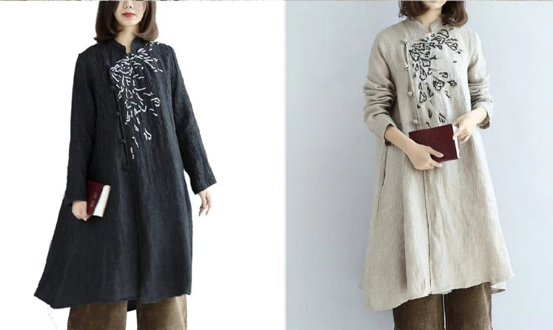 Black Linen Dresses Linen Blouses Caftans