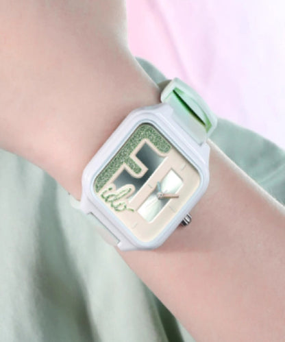 Diy Blue Zircon Silicone Rubber Waterproof Quartz Movement Watches