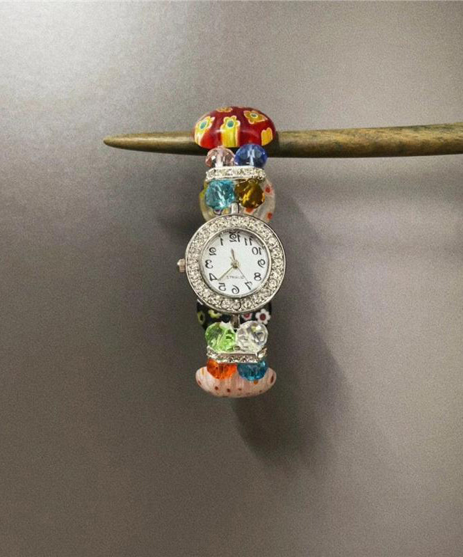 Rainbow Overgild Zircon Quartz Movement Watches