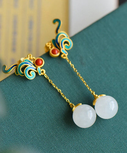 Handmade Multicolor Sterling Silver Inlaid Gem Stone Stud Earrings