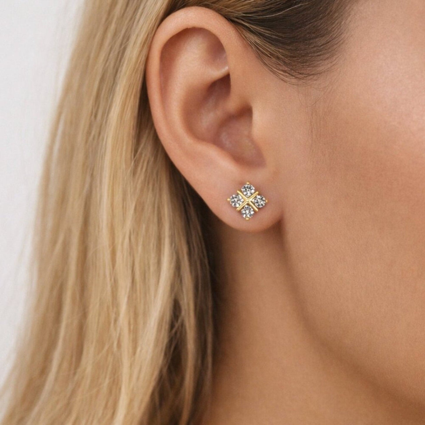 "dakota" Lab Diamond Stud Earrings