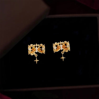 Amber Hourglass Earrings