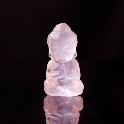 Amethyst Chakra Healing Buddha Necklace Pendant 1.4cm X 2.6cm