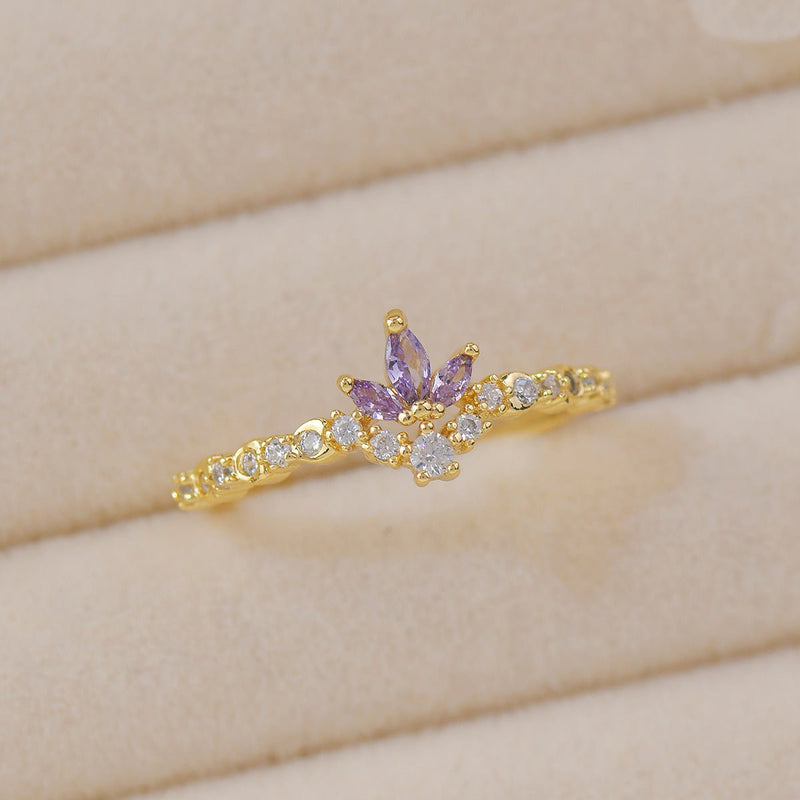 Amethyst Rococo Ring Set