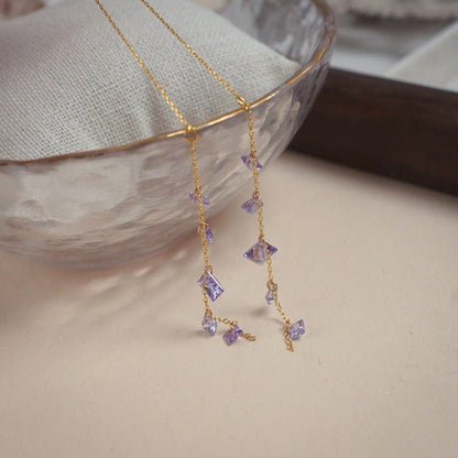 Amethyst Threader Earrings