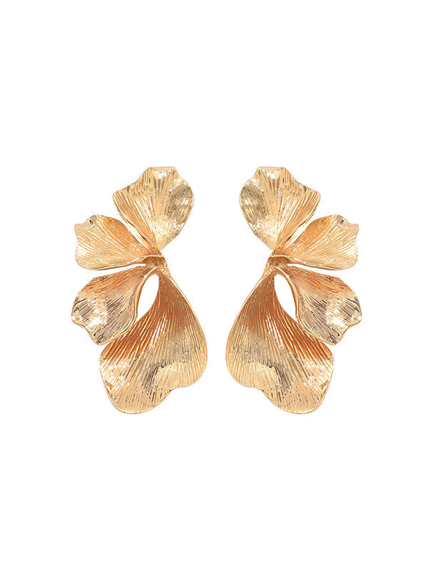 Geometric Pleated Color Earrings Accessories