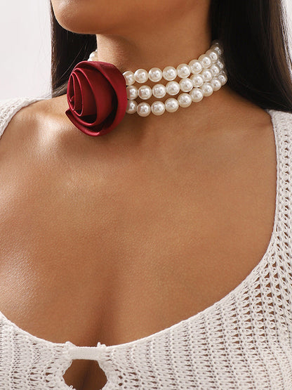 Adjustable Chains Three-dimensional Flower Necklaces Accessories