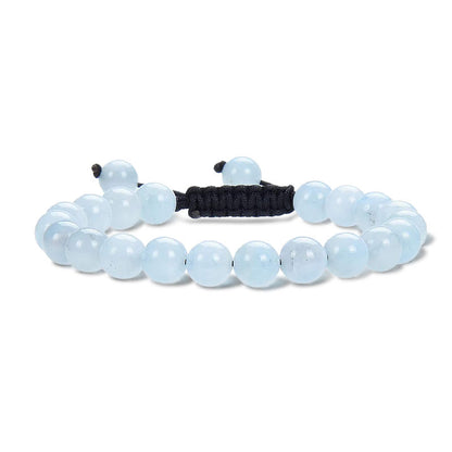 Buddha Stones Natural Healing Power Gemstone Crystal Beads Adjustable Macrame Bracelet