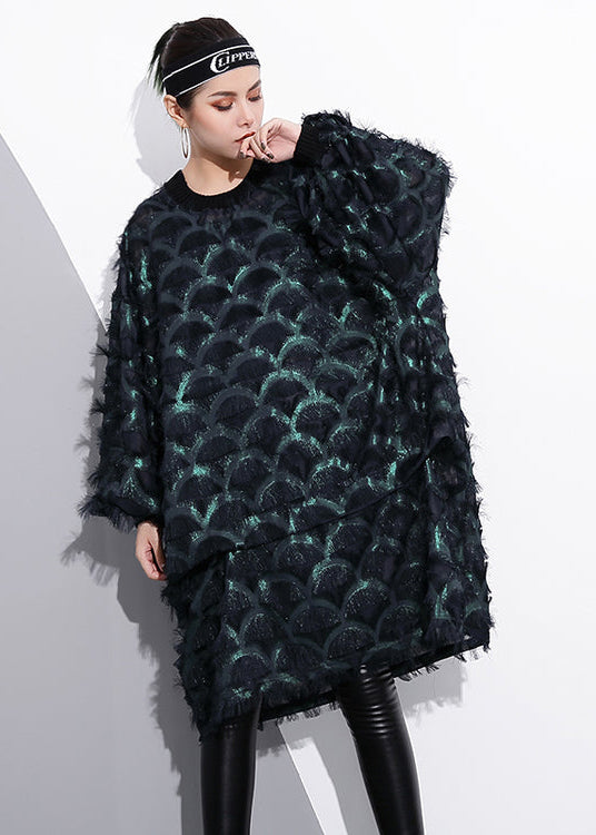 Baggy Fall Dresses Lace Long Sleeve O Neck Baggy Dresses
