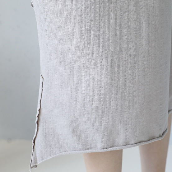 Baggy White Natural Cotton Dress Oversized Cotton Clothing Dress Short Sleeve O Neck Cotton Dresses