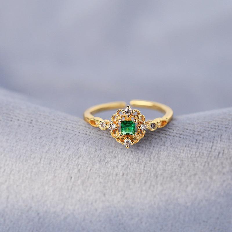 Baroque Emerald Ring