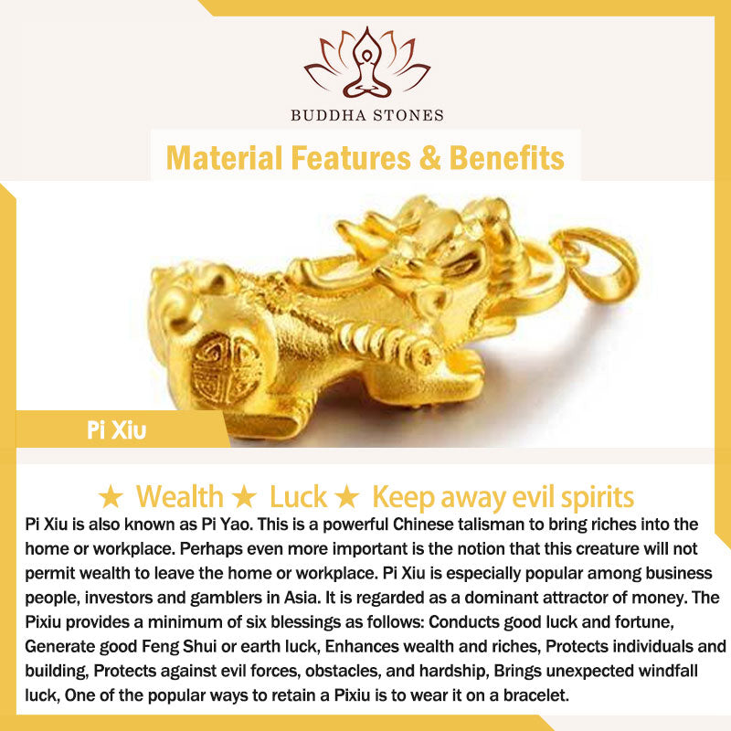 Buddha Stones Tibetan Fengshui Pixiu Obsidian Bracelet