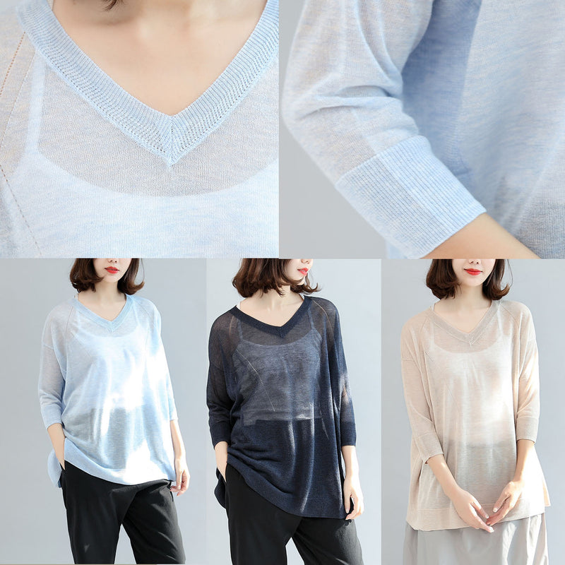 Beige Stylish Linen Blouse Oversize Tops Long Sleeve T Shirt