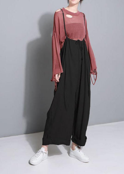 Black Cotton Wearing Methods Pants Linen Wide Leg Pants