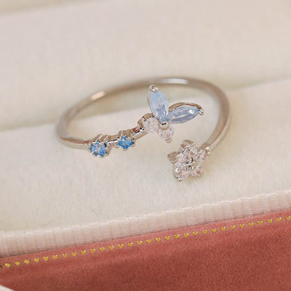 Blue Butterfly Ring