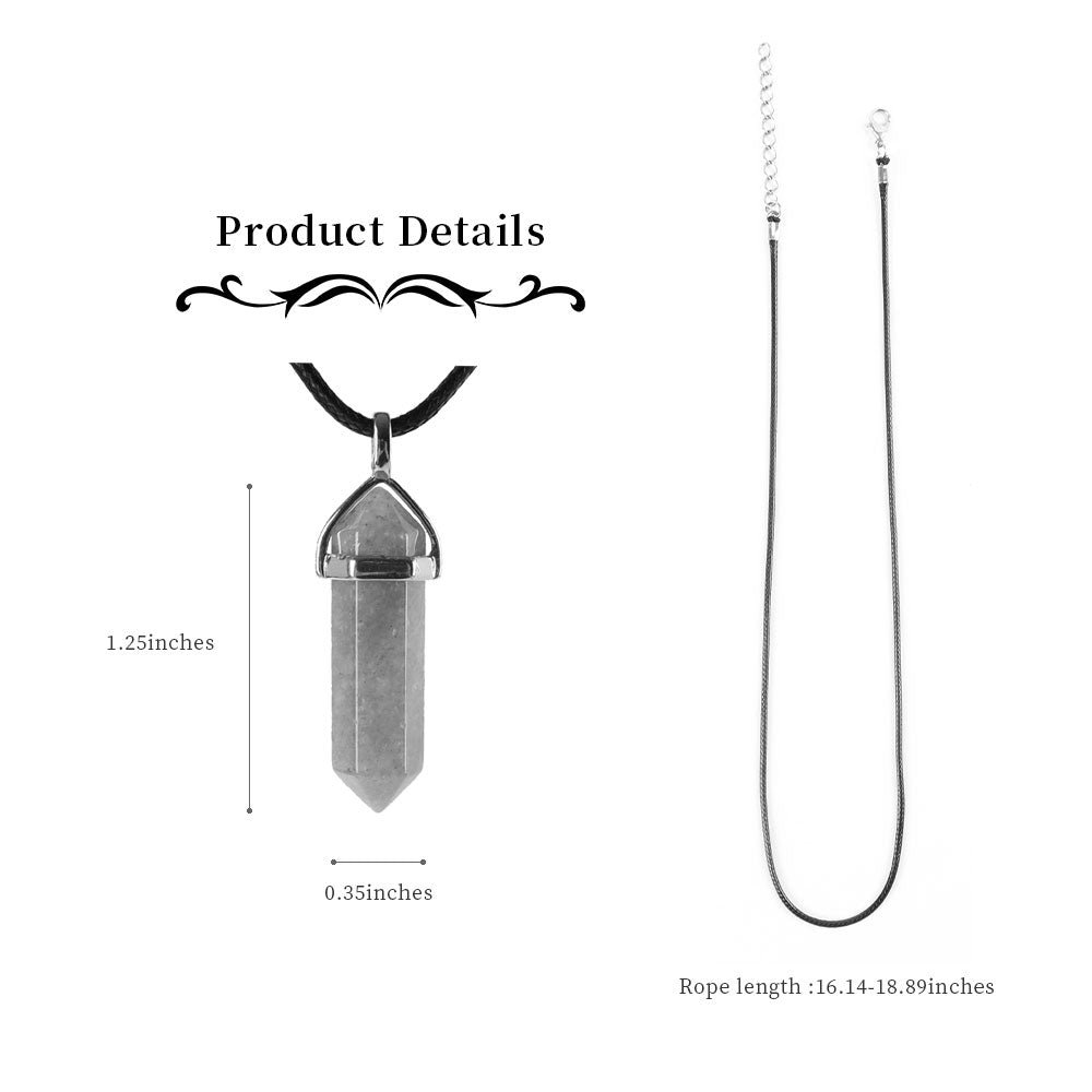 Blue Luminous Spiritual Pendant 1-1/2 Inch Healing Crystal