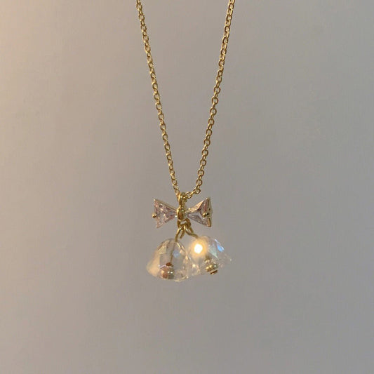 Bow and Bell Necklace