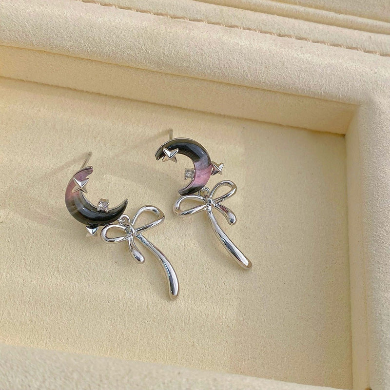 Bow Moon Earrings