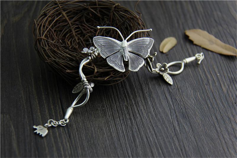 Style Butterfly Thai Silver Bracelet