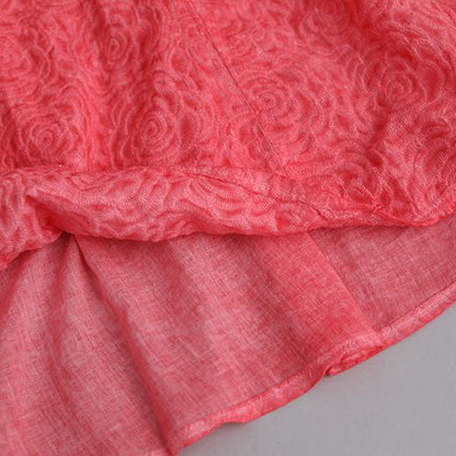 Brief Linen Tops Clothing Summer Short Sleeve Pink Boat Neck Blouse
