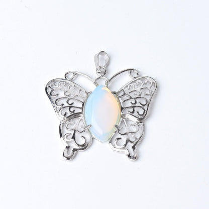 Butterfly Crystal Pendant 1.6 Inches | Healing Energy Gem