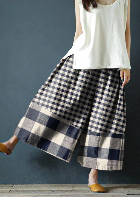 Chunxin Original Design Cotton and Linen Wide-leg Pants